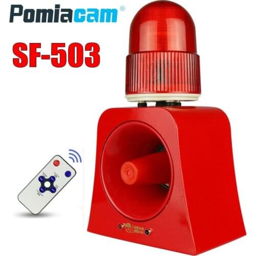 SF-503 120db Outdoor Audible and Visual Alarm Annunciator 12V 24V 220V Warning Signal Beacon Light Sound Alarm Horn Siren USB