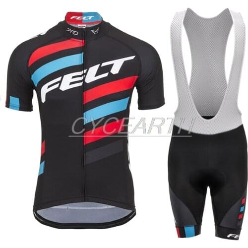 NEW FELT 2019 Men Summer Short Sleeve Set Cycling Jersey Breathable Maillot New team bicycle Cycling Clothing Polyester bicycle
