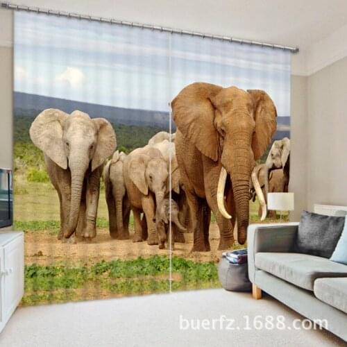 New Animal Blackout curtains fabric 3d curtains for bedroom ready made blinds Christmas window curtains kids room curtains livin