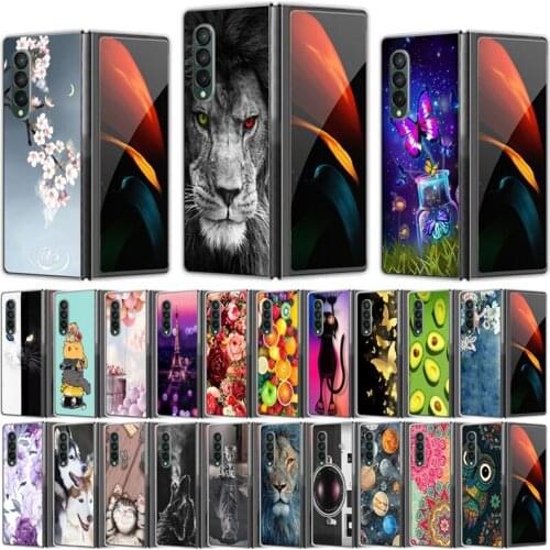 Plastic Case For Samsung Z Fold 3 Cover PC Cartoon Fundas for Samsung Galaxy Z Fold3 5G Case ZFold3 2021 Hard Para Phone Cases
