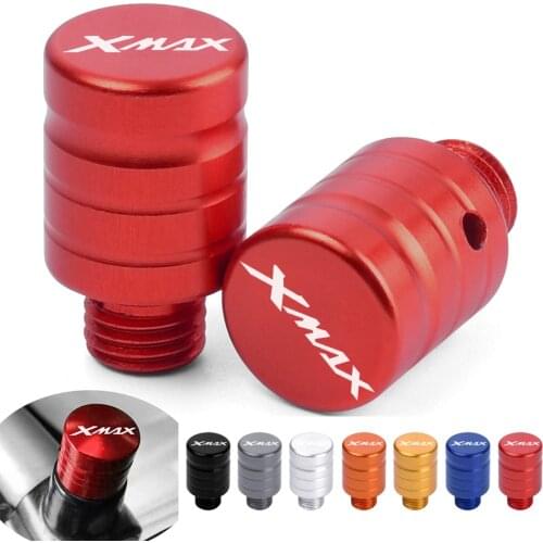With Logo XMAX For YAMAHA XMAX300 XMAX400 XMAX X-MAX 125 250 300 400 Universal M10X1.25 Motorcycle CNC Mirror Hole Plug Screws