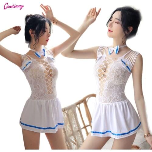 Sexy Lingerie Office Cosplay Navy uniform French Maid Uniform Sexy Costume dress Erotic Lingerie Sexy fantasia sexual dress