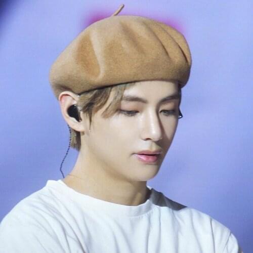 New Wool Beret for Men Women Korea Star Autumn Winter Female Girls Travel Warm Beret Hat Painter Hat French Hat Yellow Beret