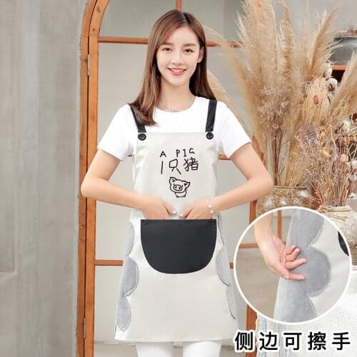 Erasable Hand Apron Waterproof and Oil-Proof Household Kitchen Womens Fashion Customed Working Suit Cute Nordic Style Mens