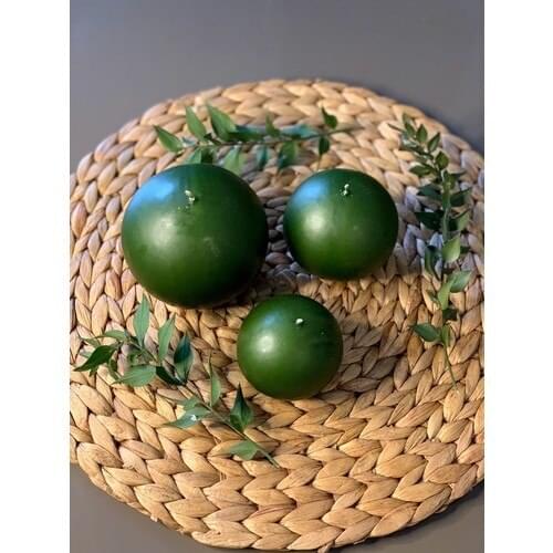 Mysterious Home 3 Pcs Set Top Candle Green