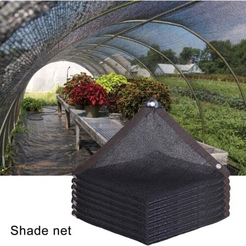 Outdoor Black Sun Shelter Mesh HDPE Shade Net With Hang Hole For Garden Camping Hiking Greenhouse Car Roof Shade Cover Awning
