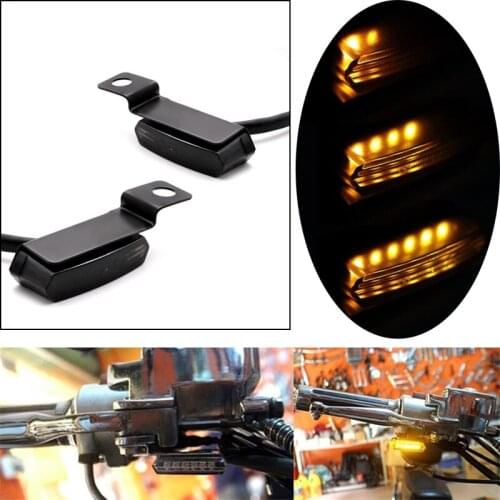 Install with handlebar universal moto LED yellow lighting motorbike flashing for honda yamaha motorcycle turn signal light part