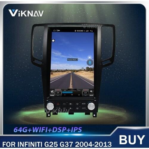 12.1inch Android 10.0 car stereo autoradio Tesla style for Infiniti G25 G37 2004-2013 car radio multimedia player DVD player