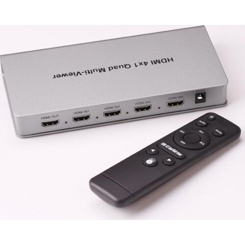 4X1 HDMI Multi-viewer 1080P HDMI Quad Screen Splitter Real Time Multiviewer Seamless Switch Switcher PC to HDTV