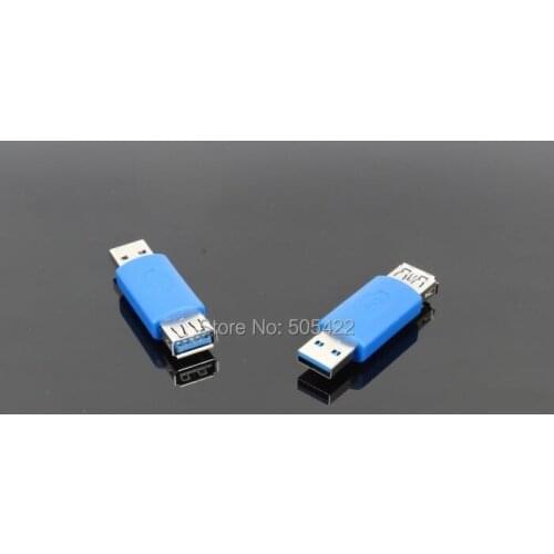 500PCS/LOT USB 3.0 Type A Male to 3.0 Type A Female Converter Adapter Connector High Quality