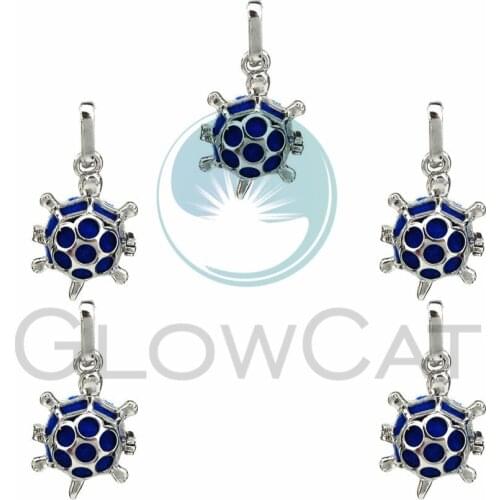 5X Pearl Cage Locket Pendants Aromatherapy Tortoise Essential Oil Diffuser Locket For DIY Necklace Jewelry