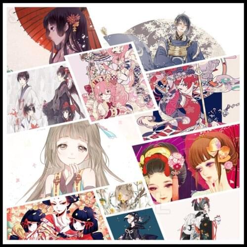 5D Diamond Painting Anime Japanese Manga Girl In Kimono Enchanting Geisha Holding A Paper Umbrella Bedroom Porch Decor Picture