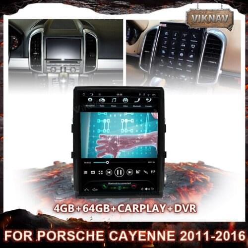 Android 10.0 4G 64G 10.4 inch Vertical Screen Car Radio Multimedia Player For Porsche Cayenne 2011-2016 GPS Carplay Head Unit