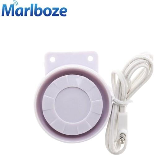 White 120DB Mini Wired Siren Horn for Wireless Home Alarm Security System Alarm speaker Accessories