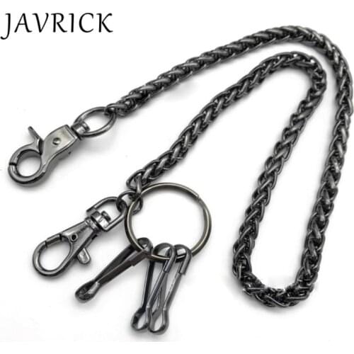 Black Metal Wallet Belt Chain Punk Hipster Pant Jean Key Chain Hip Hop Jewelry
