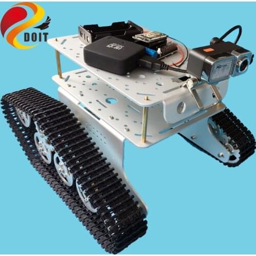 DOIT TD300 Double Decker Robot WiFi Tank Chassis with Video Camera+Nodemcu ESP8266 Board+Openwrt Router Kit by App Phone RC Toy