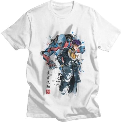 Jojos Bizarre Adventure Anime Tshirt Men Leisure Tees Top 100% Cotton T Shirt Short Sleeve Restoration And Regeneration T-shirt