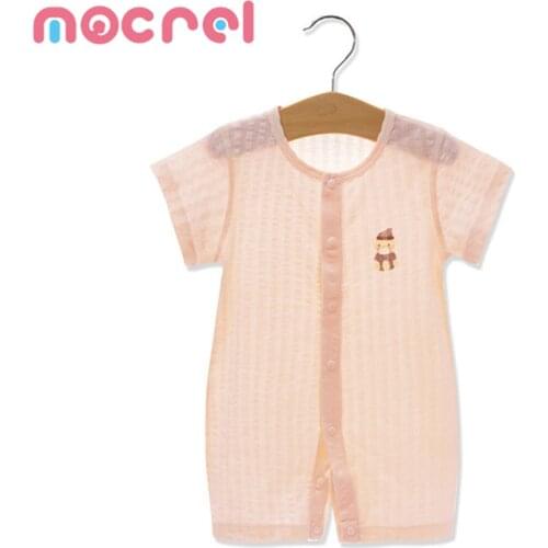 Baby Romper Suit Summer Thin Section With Short Sleeves Garment Air Bubble Cotton Baby Clothes Baby Clothing 0 To 3 Mos Baby