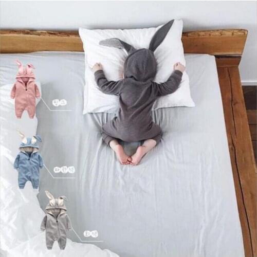 Kids Baby Outfits Clothes New Spring Autumn Baby Rompers Cute Cartoon Rabbit Infant Girl Boy Jumpers