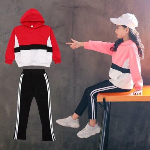Girls Clothes Sets Autumn Childrens Clothing Set Sweatshirt + Pants Two-piece Casual Kids Sport Suits Teenage 6 8 9 10 12 years