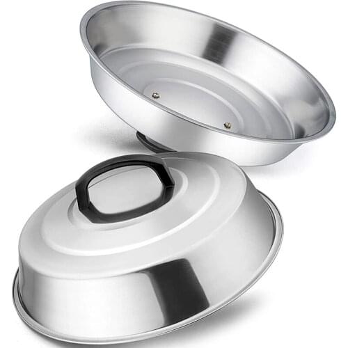 Cheese Melting Dome Set of 2,12Inch Basting Cover for Griddle Grill, Griddle Accessories for BBQ Flat Top Cooking