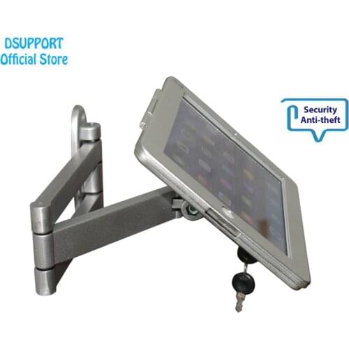 Fit for iPad 2/3/4/5/air/pro wall mount metal case for ipad stand display bracket tablet pc lock holder support full motion