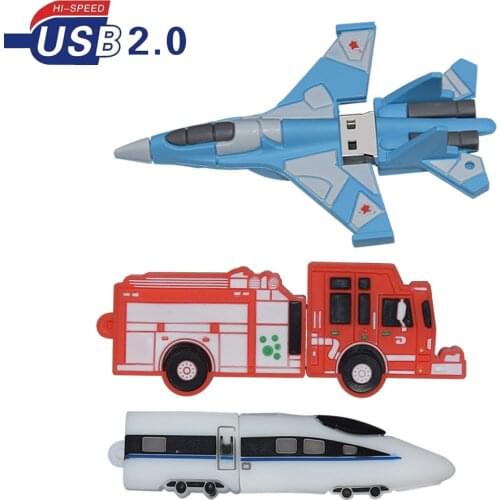 Cartoon Chariot and aircraft USB 2.0 flash drive U disk 4GB 8GB 16GB 32G 64G creative personality flash drive memory stick Gift