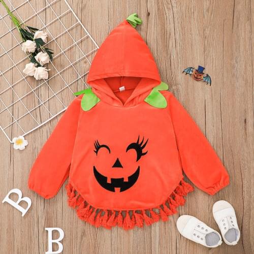 Cartoon Halloween Costume Autumn Novelty Sweatshirts Boys Girls Long Sleeve Hoodies Jumper Tops Hooded Kids Clothes