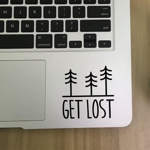 Tree Decal Get Lost Vinyl Sticker Car Window Bumper Decor , Nature Lover Laptop Decals for Apple MacBook Air / Pro Decoration
