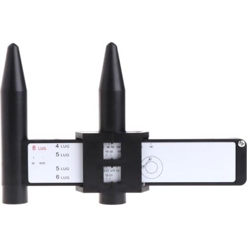 2019 New 4 5 6 8 Holes Lug Wheel Bolt Pattern Gauge Measuring Quick Measurement Ruler Hand Tool Auto Parts