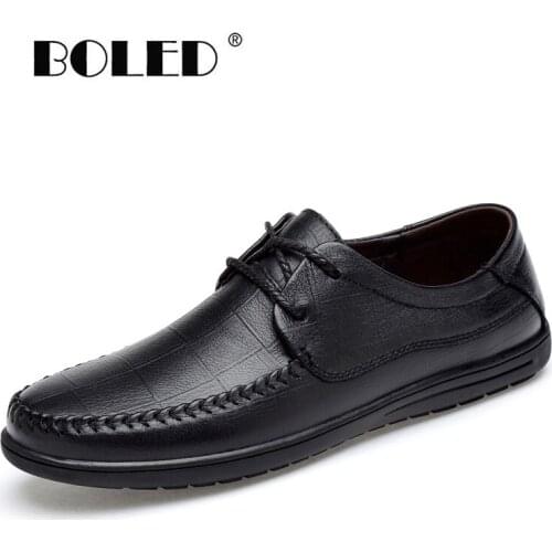 New Style Soft Genuine Leather Shoes Men Loafers Moccasins High Quality Men Flats Shoes Comfortable Walking Men Shoes