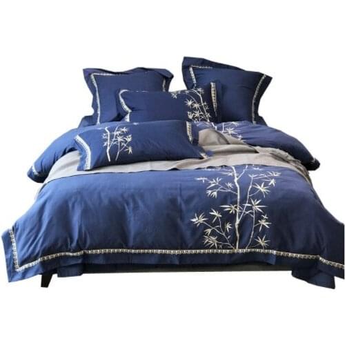 New Chinese-style Embroidery Four-Piece Cotton Set