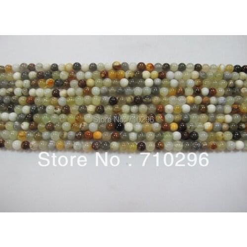 Wholesale 1String 15.5" Natural Serpentine Stone Beads,Multi New Jad e beads 6mm 8MM 10MM 12MM Round Gem Stone Loose Beasds