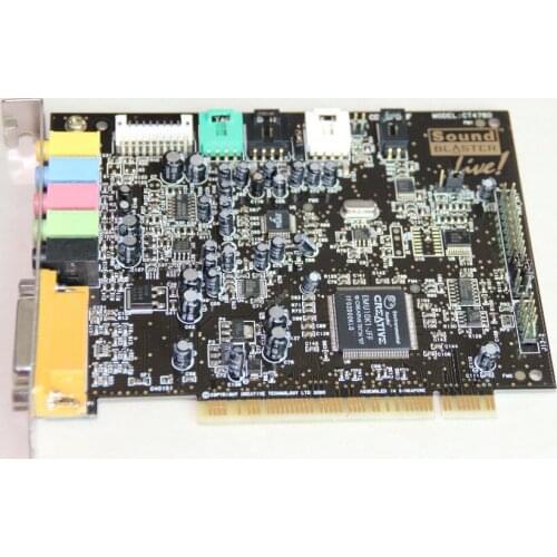 Original disassemble for Creative for SOUND BLASTER LIVE CT4870 4.1 sound card working good motherboard
