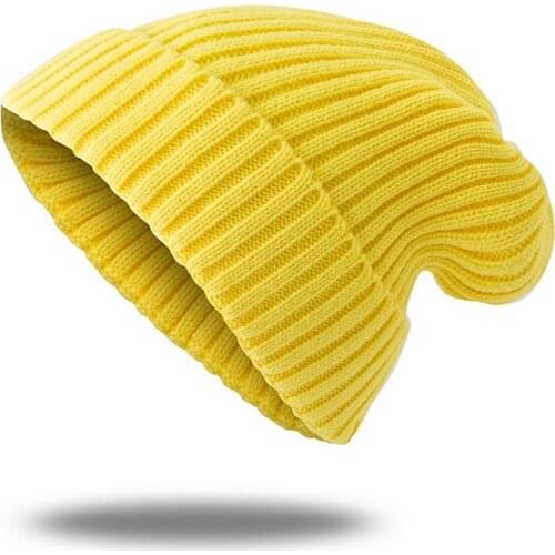 Autumn Winter Beanie Creative Fashion Knitted Hat Casual Solid Color Hip Hop Cap Knitted Hats