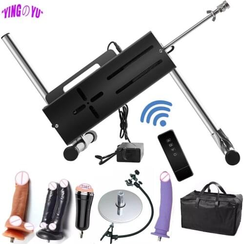 Full Automatic Sex Machine Gun With 6 Attachments Dildo Wireless Remote Control Vibractor Erotic Sex Toys for Women Masturbator