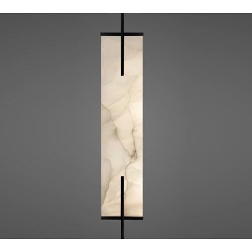 Simple modern marble living room wall lamp corridor stairwell background wall designer model villa hall wall lamp
