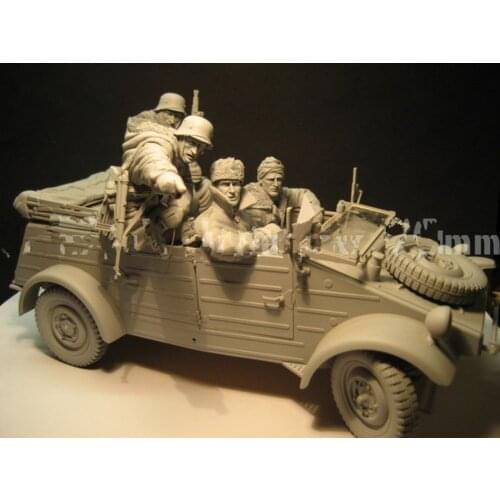 120MM Resin Figure Model Kit Unassambled Unpainted //16162 4 figures no car