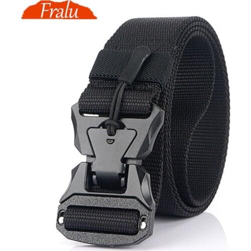 Nylon Tactical belt Military high quality mens training belt metal multifunctional buckle outdoor Battle sports new Alloy