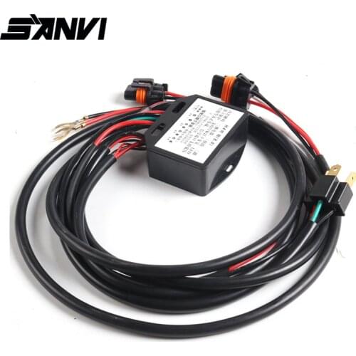 SANVI 1pc 12V/24V 75W H1 H4 H7 9005 9006 Relay Wire Harness for BI Xenon&LED Projector Lens Installation Car Light Accessoeries