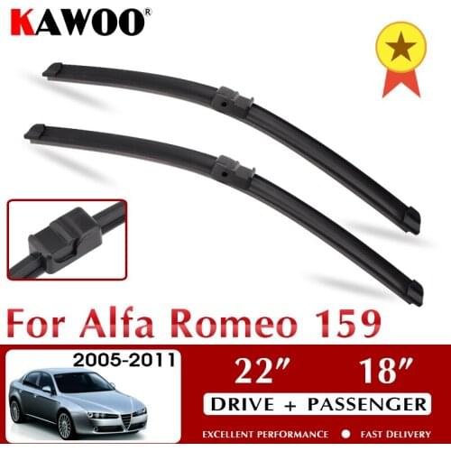 Car Wiper Blade for Alfa Romeo 159 22"+18" 2005 2006 2007 2008 2009 2010 2011 Car Windscreen Wiper Blades Fit Side Pin Arms