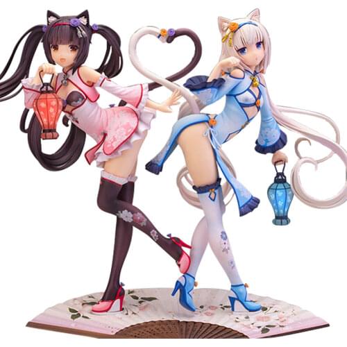 Skytube Alphamax NEKOPARA Vanilla Chocola Cheongsam Ver. PVC Action Figure Anime Figure Model Collectible Statue Toy Doll Gifts
