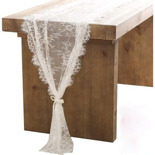 Wedding Supplies Simple Nordic Style White Lace Table Runner For Home Dining Table Decoration Tablecloth Table Cover Cloth