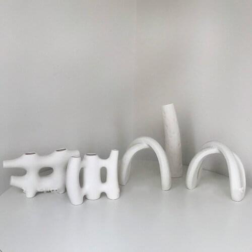 Art Shaped Vase Ceramic Decoration Table Decoration Accessories Modern Home Decor Living Room Decoration