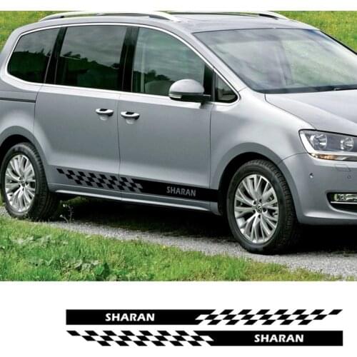 Vinyl Decals For-Volkswagen Sharan Sport Styling Auto Door Stripes Skirt Sticker Both Side MVP Car Body Decor Stickers