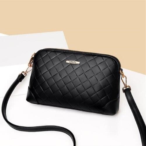 Womens Bag 2021 New popular logo fashion embossed solid color ladies mobile phone bag multi-functional shoulder cross-body bag