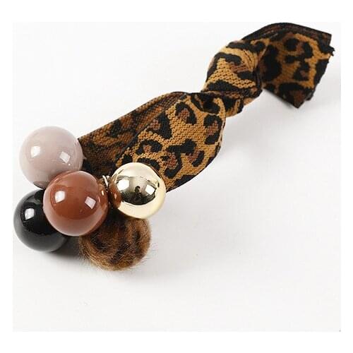 1 Pc Beads Poms Hair Elastics Women Hair Ties Bun Cute Hair Accessories