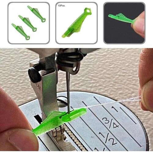 10Pcs Innovative Lovely Fish-shape Automatic Needle Threader Space-saving Sewing Threader Eye-catching for Embroidery