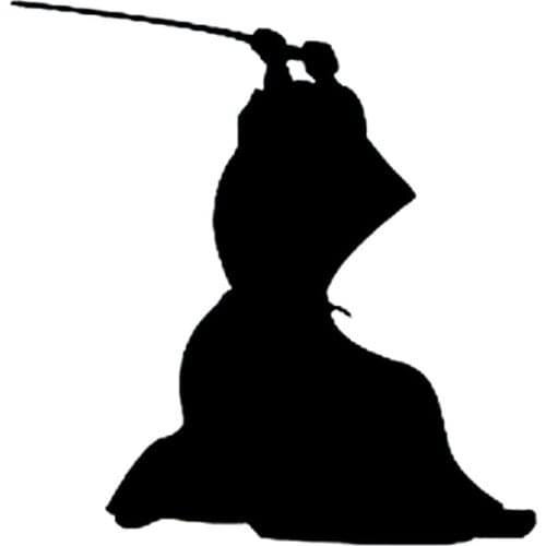 13.1cm*13.6cm Funny Ninja Samurai Assassin Katana Sneak Swing Strike -Vinyl Decal Car Sticker S6-4031