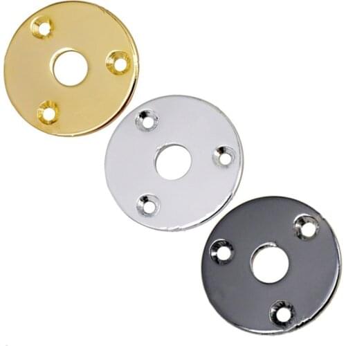 3 Pcs/lot Metal Round Guitar Jack Plates JackPlate Cover for Bass Electric Guitar accessories parts